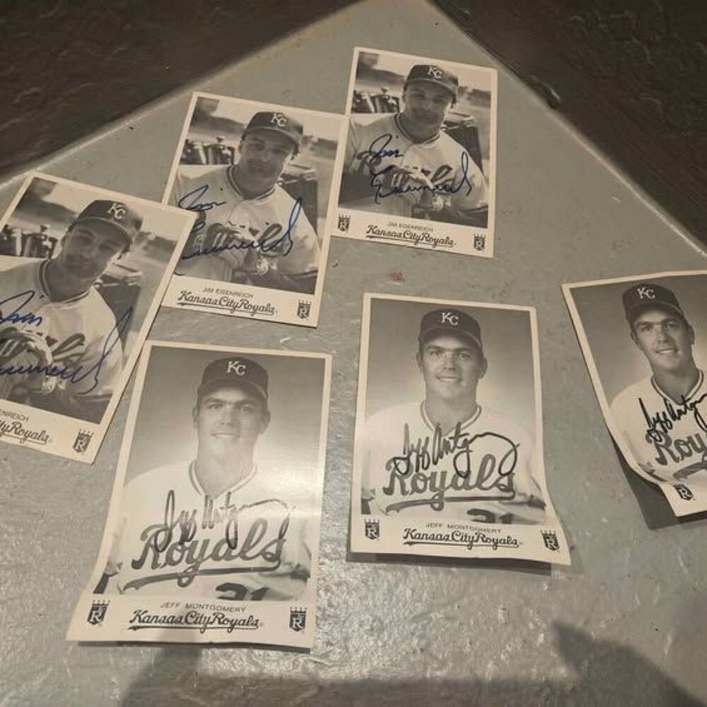 Signed KC Royals Photographs Set of 6